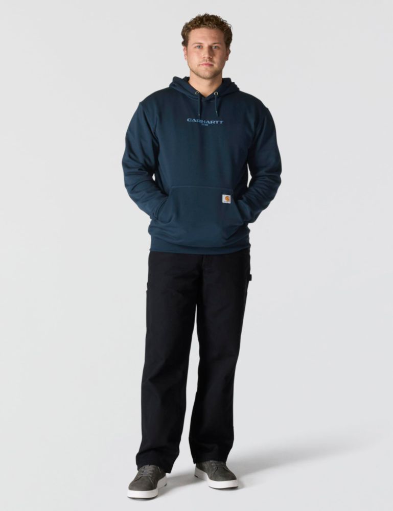 Sudadera Carhartt talla XL color azul marino nuevo con gráfico
