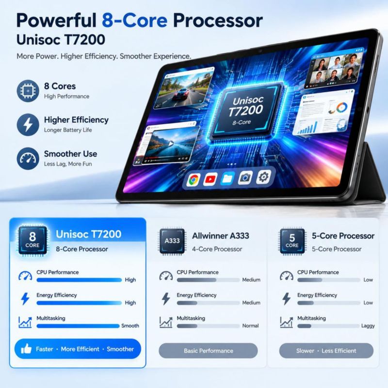 Tablet TECLAST de 10 pulgadas Android 16 16 GB+32 GB Wi‑Fi 5 GHz