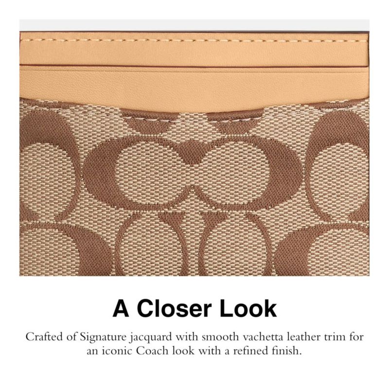 Estuche para Tarjetas Coach 11 cm x 8 cm Jacquard de Firma