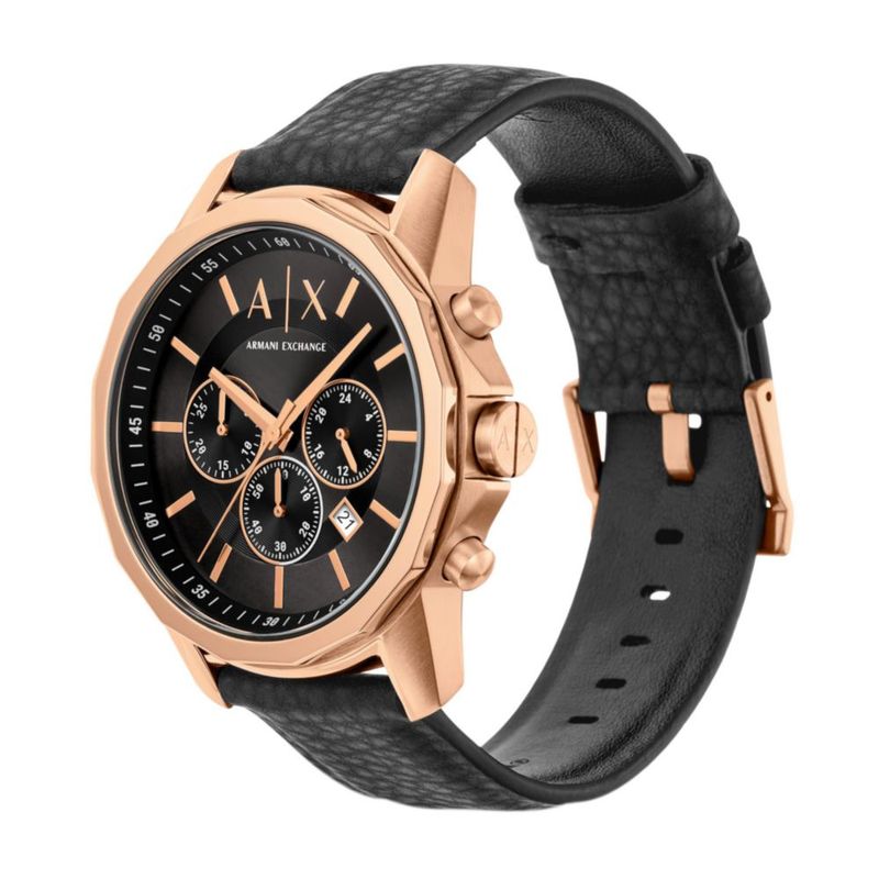 Reloj de hombre Armani Exchange A|X Cronógrafo negro de caucho