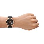 Reloj de hombre Armani Exchange A|X Cronógrafo negro de caucho