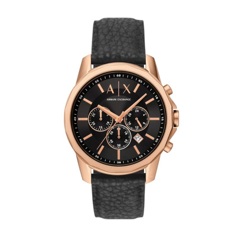 Reloj de hombre Armani Exchange A|X Cronógrafo negro de caucho