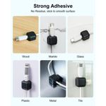 Art3d Pack de 8 clips magnéticos negros para cables