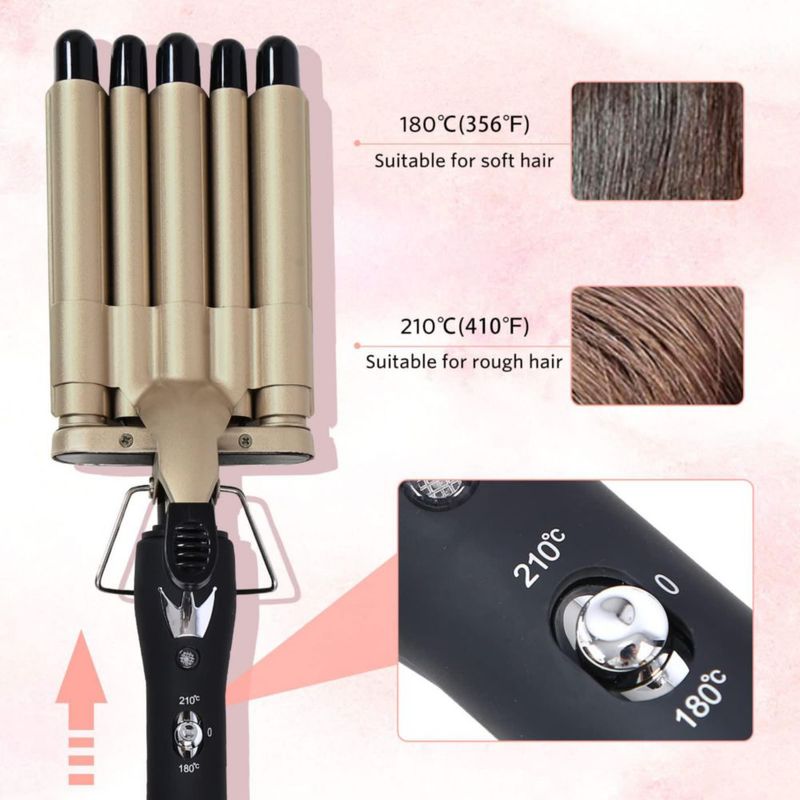 Plancha de Pelo SISROL 15 mm 5 Barras 110 V‑240 V