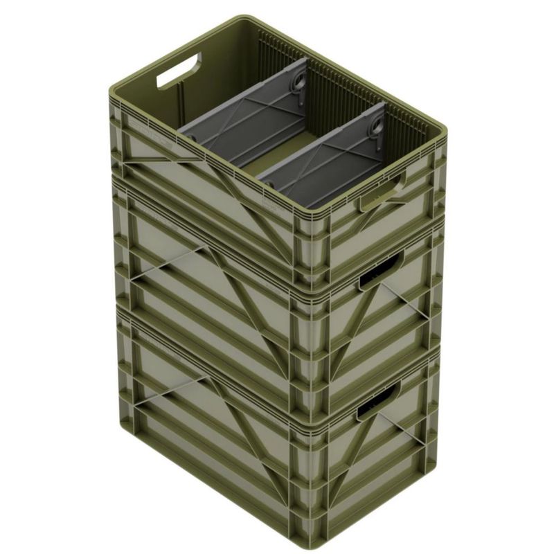 Cajas de Almacenamiento SIDIO Basic Pack Verde Apilables