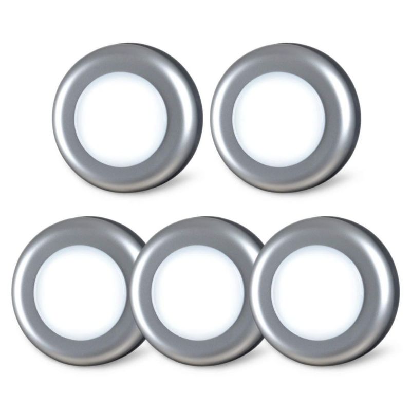 Luces pulsables STAR-SPANGLED 5 unidades 7 cm batería AAA plateado