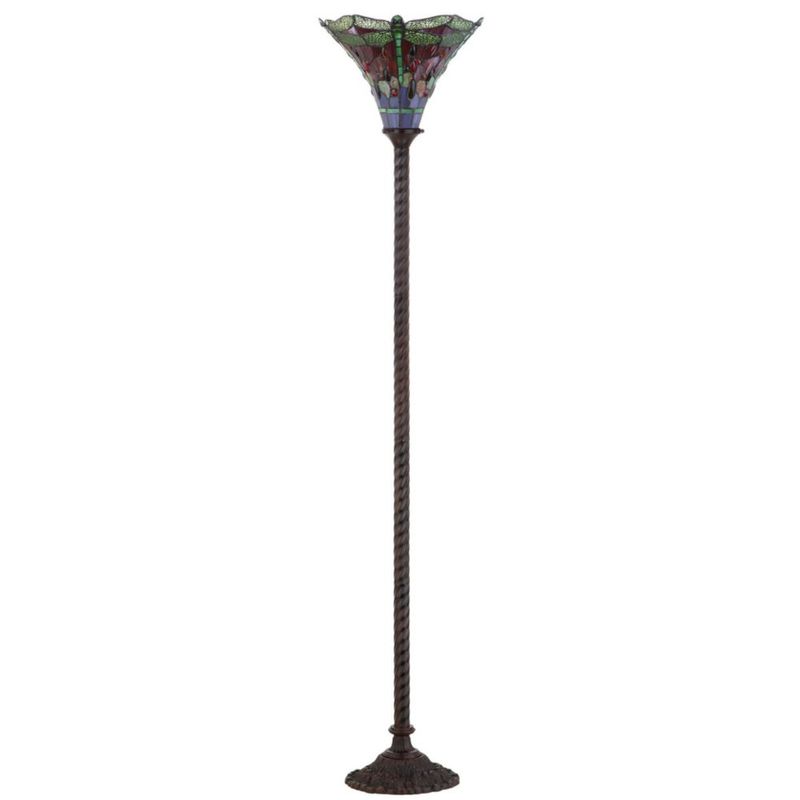Lámpara de pie JONATHAN Y 180 cm Bronce/Verde estilo Tiffany