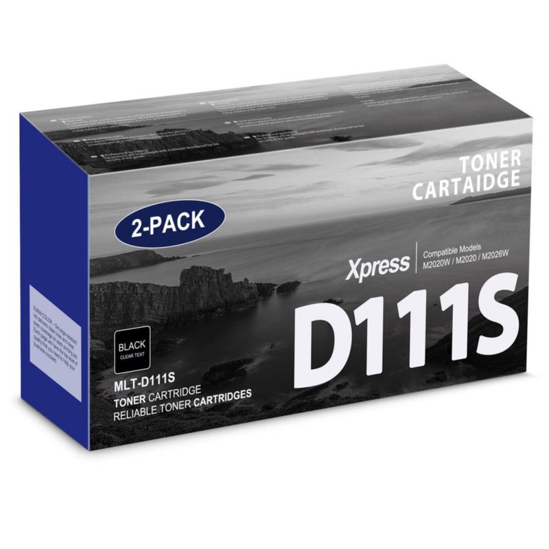 Cartucho de tóner MOLIMER MLT-D111S paquete de 2 unidades negro