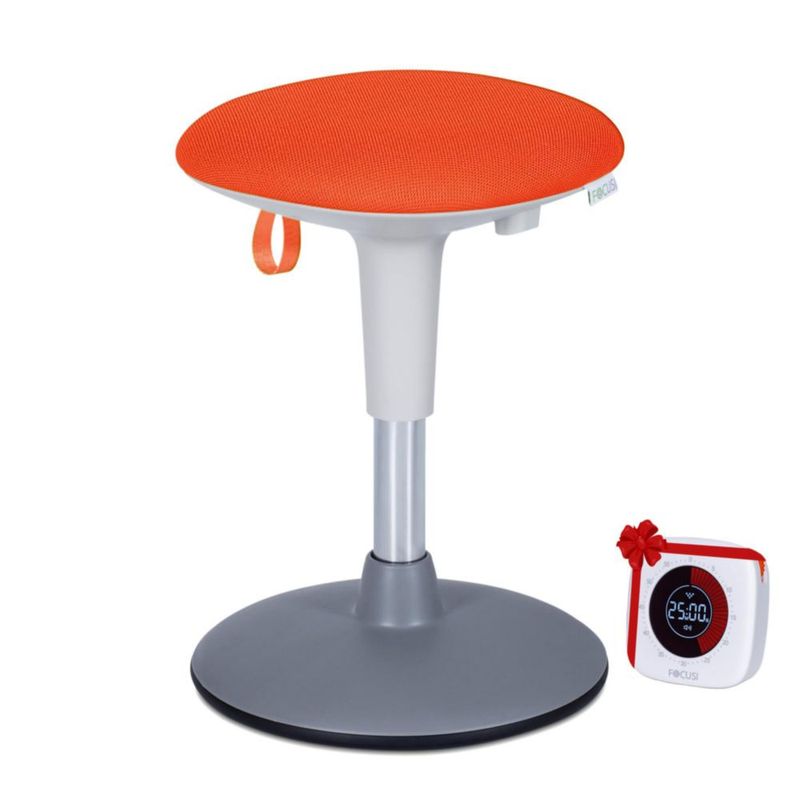 Taburete de Balanceo FOCUSI 43‑52 cm Naranja + Temporizador