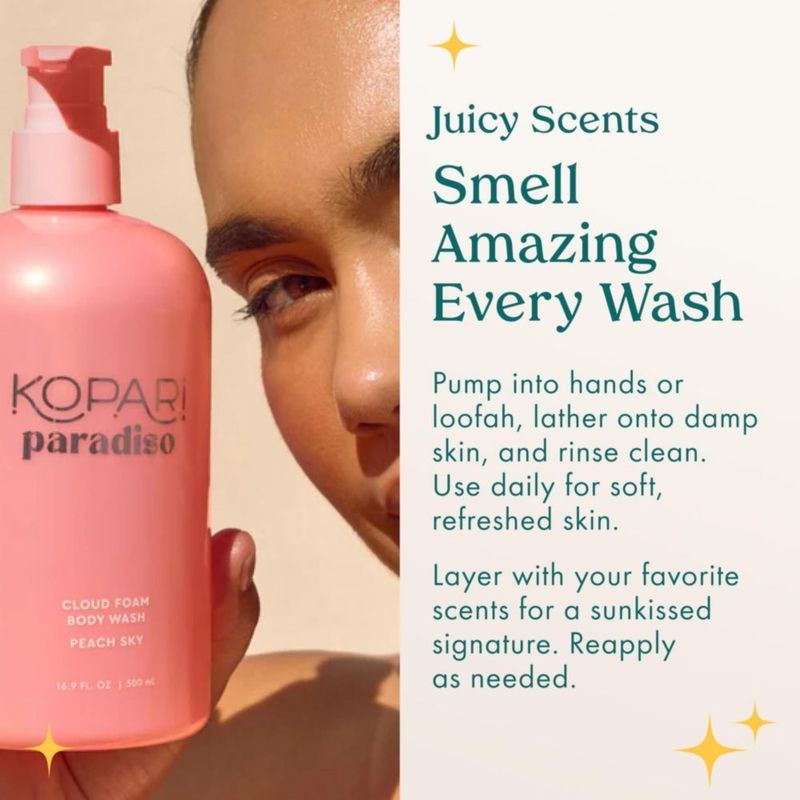 Gel de ducha Kopari 300 ml Peach Sky con ácido hialurónico