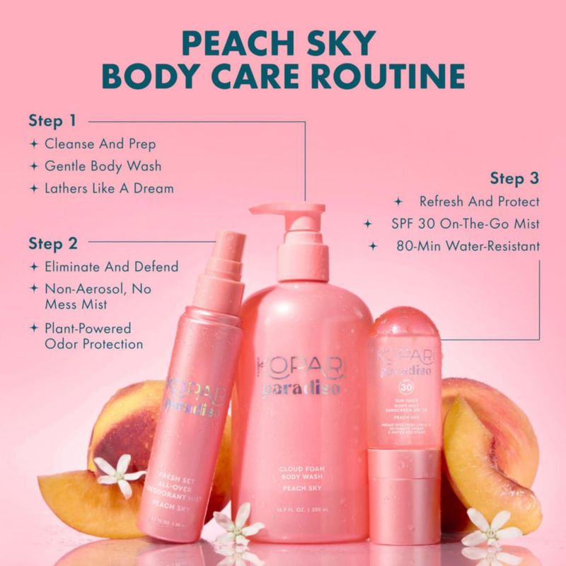 Gel de ducha Kopari 300 ml Peach Sky con ácido hialurónico