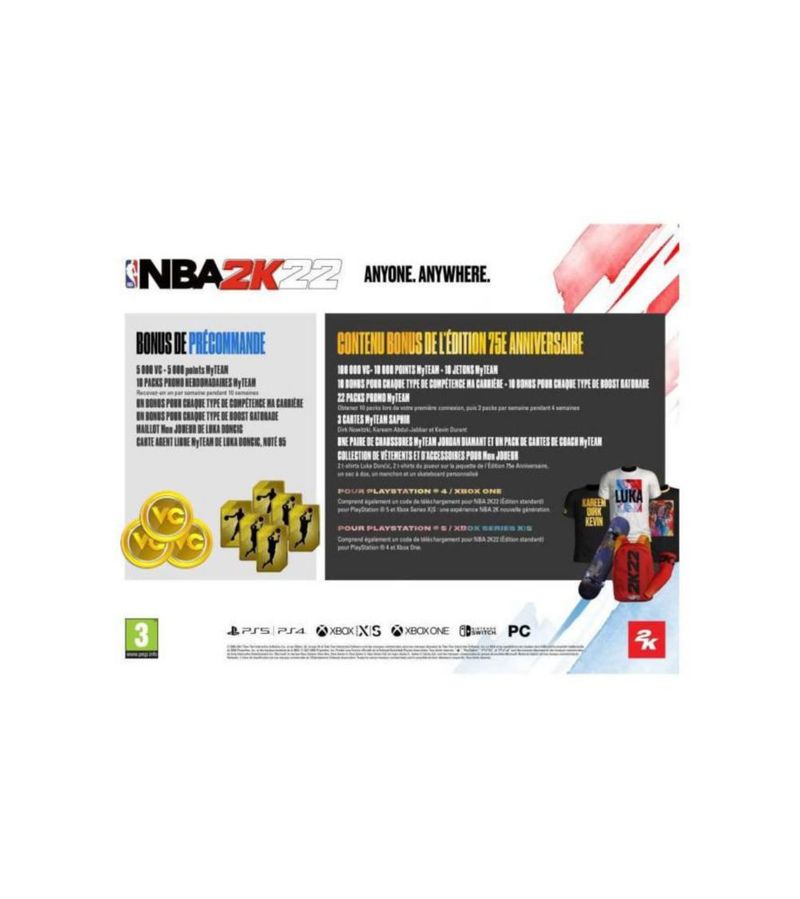 VIDEOJUEGO NBA 2K22 Xbox ONE Negro 1 kg