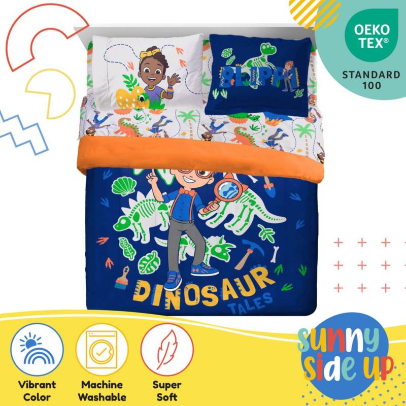 Juego de ropa de cama Sunny Side Up tamaño completo 7 piezas Blippi azul