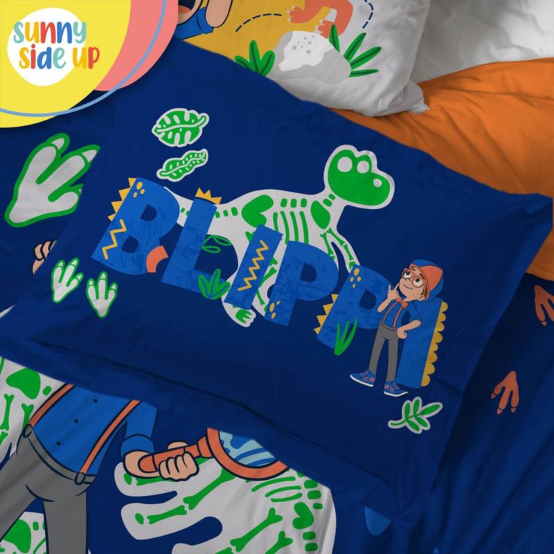 Juego de ropa de cama Sunny Side Up tamaño completo 7 piezas Blippi azul