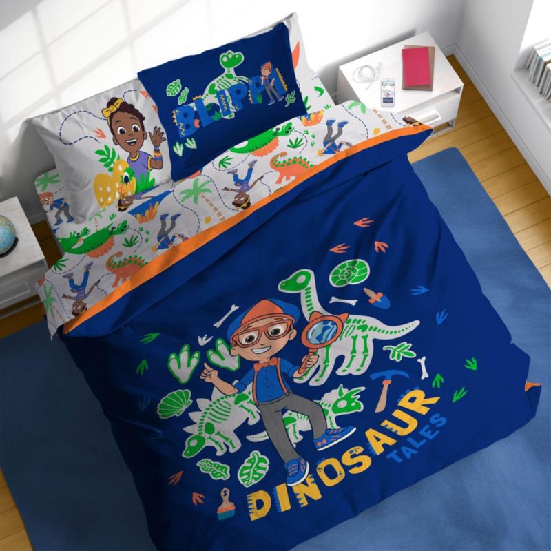 Juego de ropa de cama Sunny Side Up tamaño completo 7 piezas Blippi azul