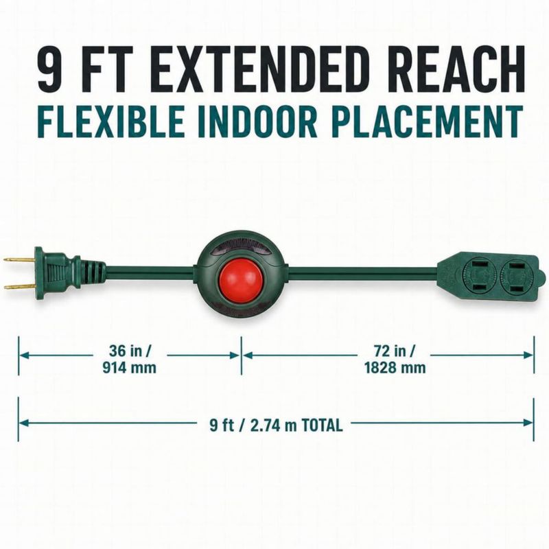 Cable de extensión OSKOS 27 m con 3 tomas e interruptor de pedal – Pack de 2