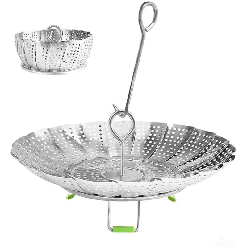 Cesta de Vapor Plegable JMTEEA 13-24 cm Acero Inoxidable