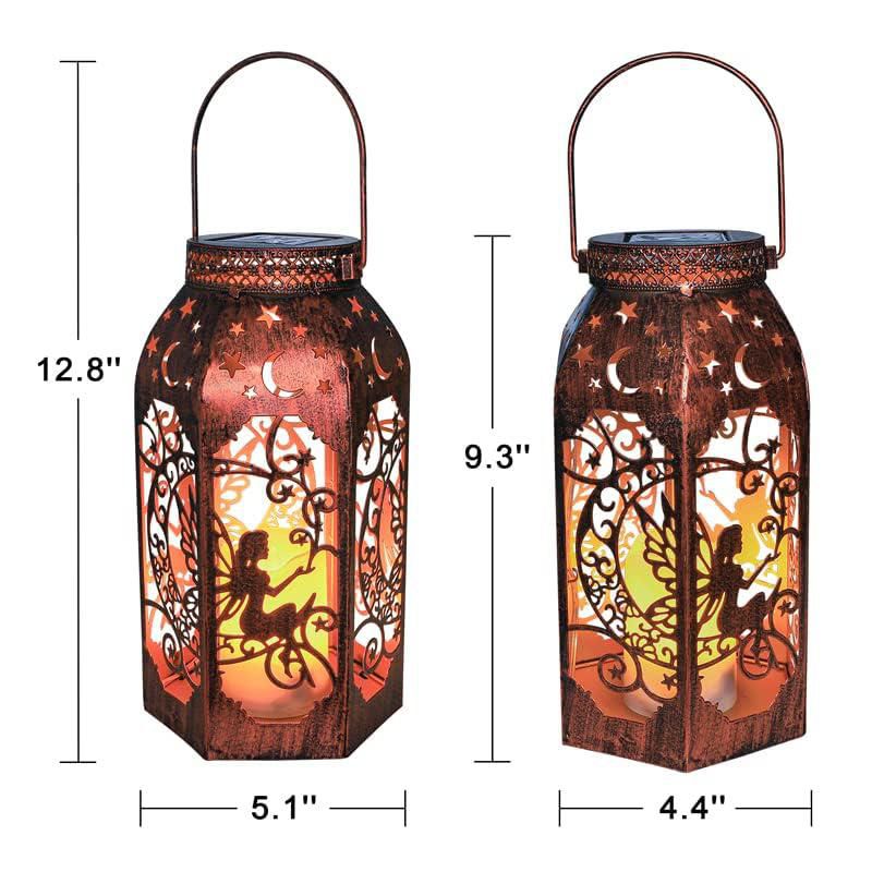 Linterna Solar LED Impermeable de Metal – Pack de 2 – Singingarden
