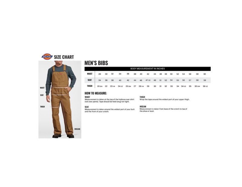 Overol Dickies 46W x 34L Indigo Rigid