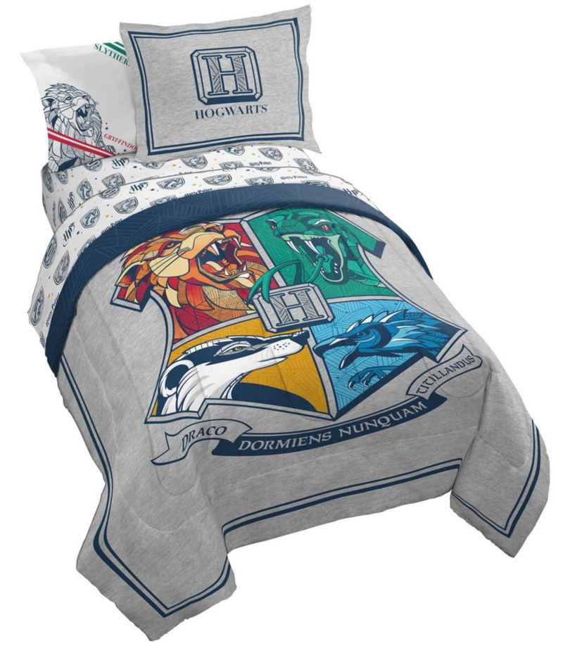 Juego de ropa de cama de 5 piezas para cama individual gris Harry Potter – Jay Franco