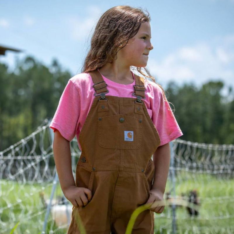 Mono de peto Carhartt talla 8 lona marrón para niños