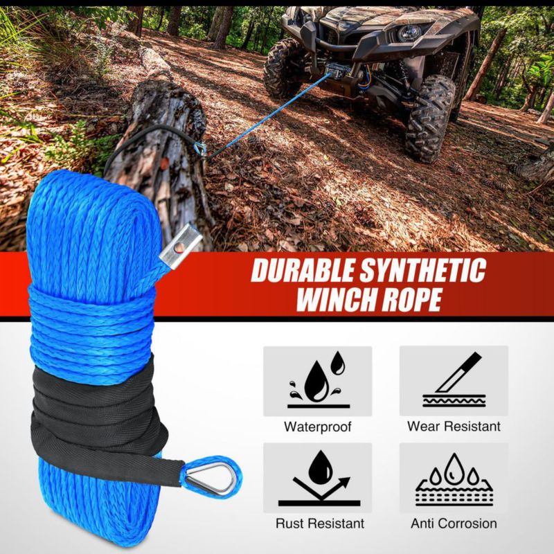 Cuerda para Cabrestante Nilight 1/4" x 15 m Azul 9000 lb