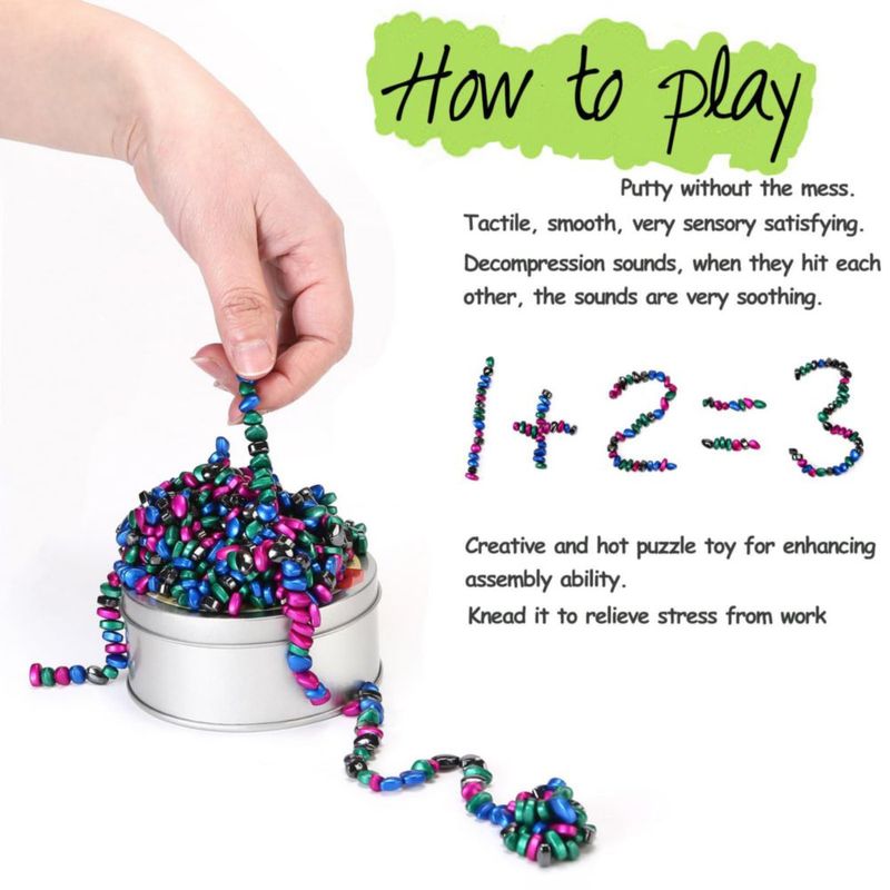 Juguetes de escritorio Magnet Balls Alunmair 550 unidades para adultos con caja
