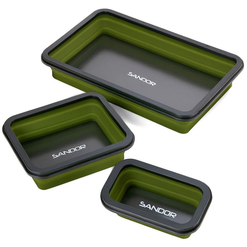 Bandeja de piezas SANDOR magnética plegable verde oliva
