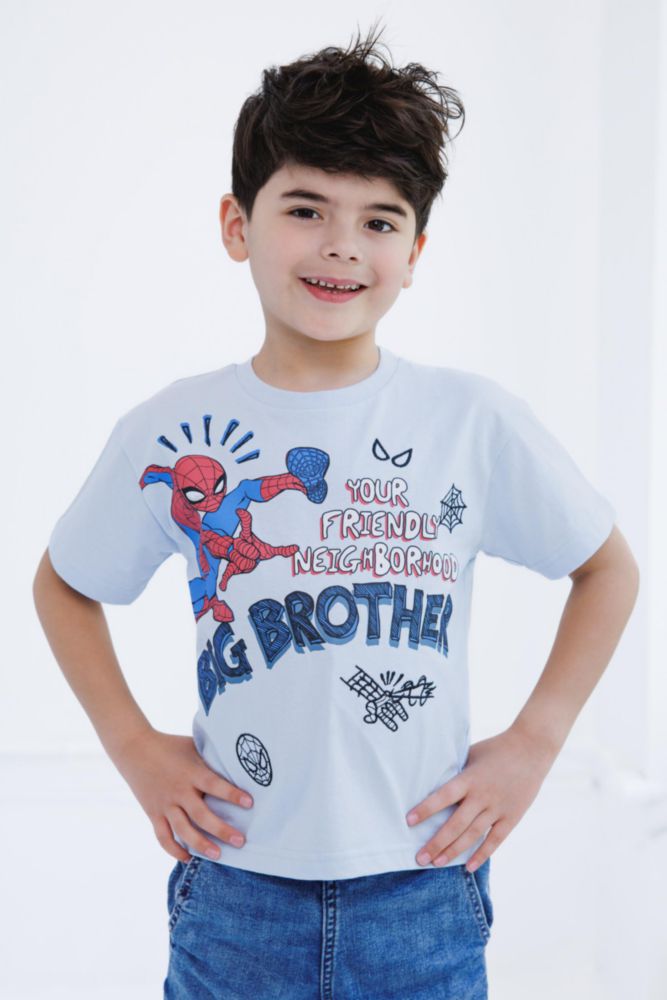 Camiseta Marvel Spider-Man Azul Pálido 3T