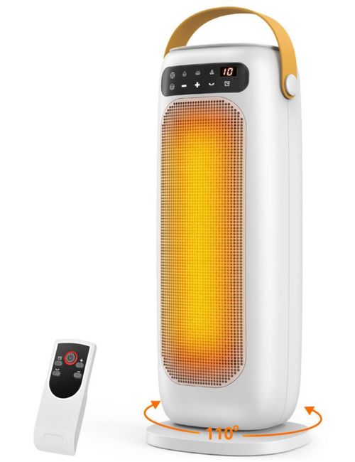 Calentador de espacio KQPZ 1500W cerámico con control remoto oscilación 110° 110V