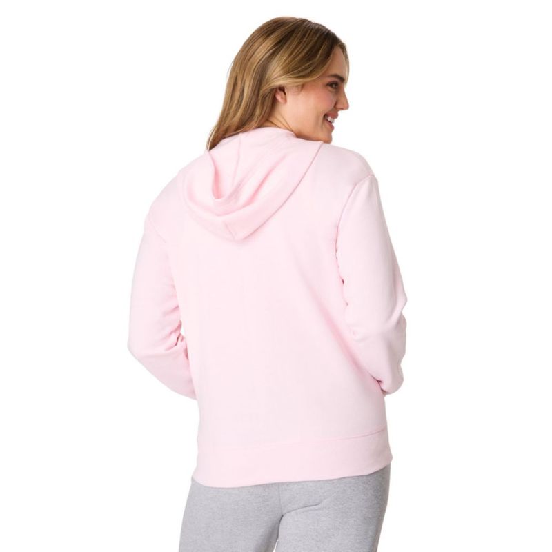 Sudadera con capucha Hanes rosa pálido talla S cremallera completa