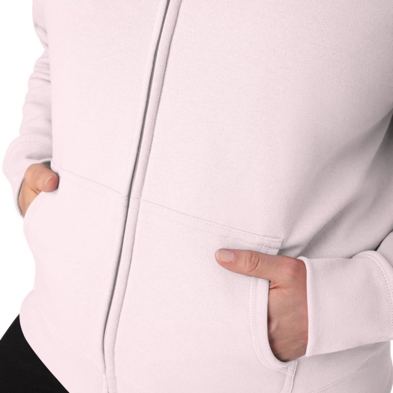 Sudadera con capucha Hanes rosa pálido talla S cremallera completa