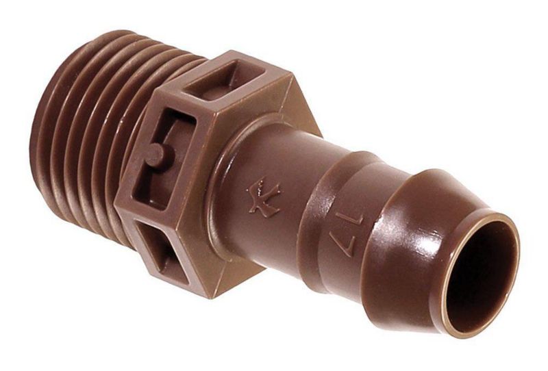 Adaptador PVC Rain Bird BA-050MPS 1/2" MPT x 1/2" Barb