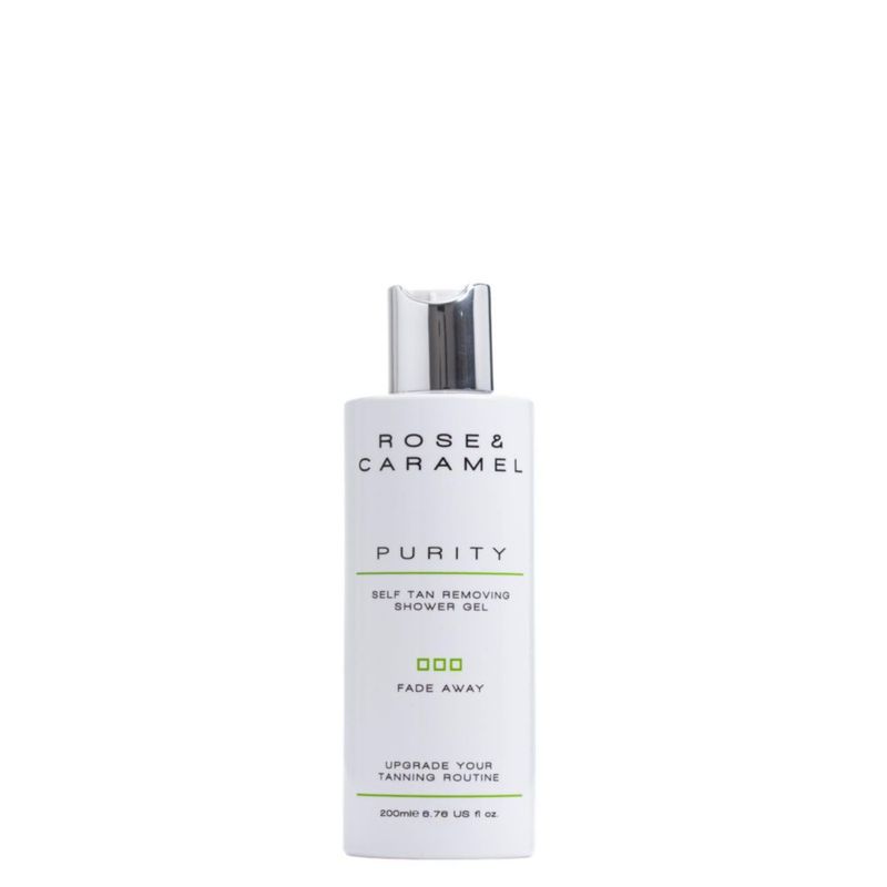 Gel de ducha Rose & Caramel Purity para eliminar autobronceador rosa y caramelo 250 ml