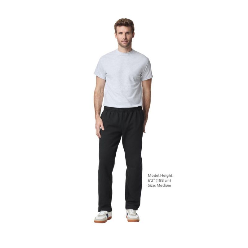 Pantalones Gildan G18300 negro talla XXL con bolsillos de forro polar