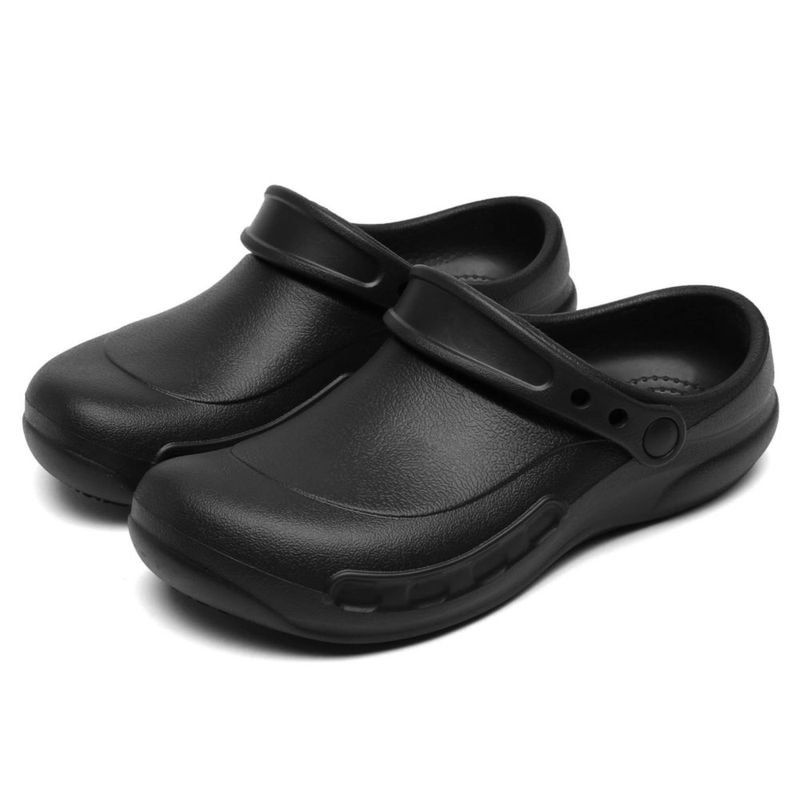 Mulas FULORIS para Hombre - Zapatos de Trabajo Antideslizantes Negros
