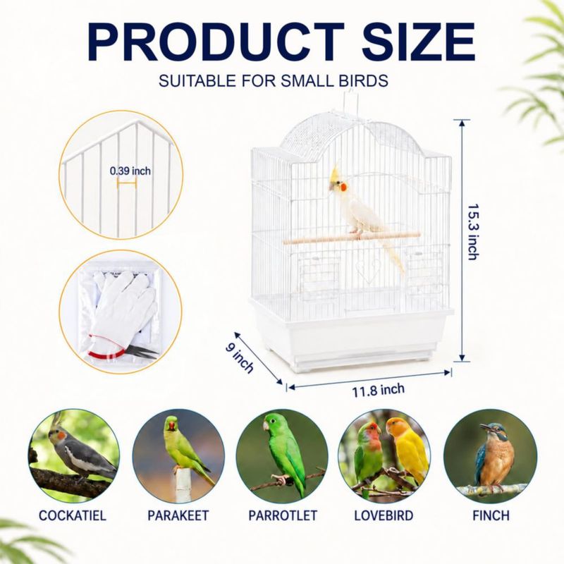 Jaula de viaje Capuca 30 cm × 23 cm × 39 cm para pájaros