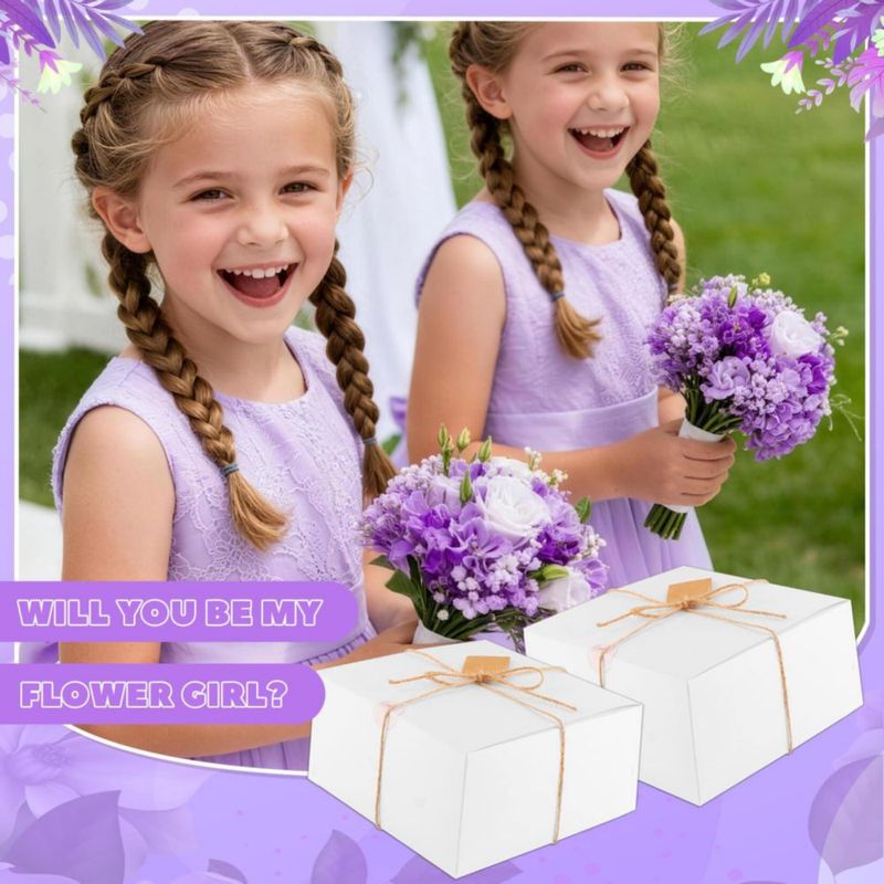 Set de Propuesta para Dama de Honor con Cintas para el Pelo Mhoel Color Púrpura