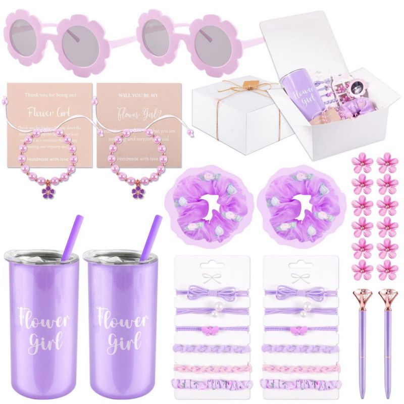 Set de Propuesta para Dama de Honor con Cintas para el Pelo Mhoel Color Púrpura