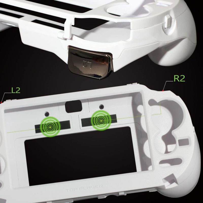 Funda PS Vita Sedicoca Blanca con agarre L2 R2 + protector de pantalla