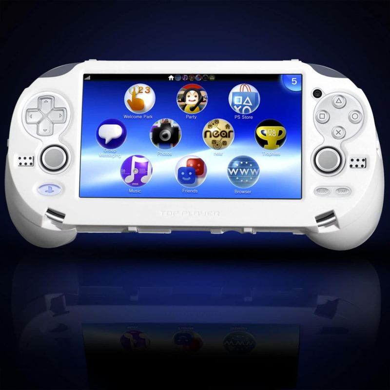 Funda PS Vita Sedicoca Blanca con agarre L2 R2 + protector de pantalla