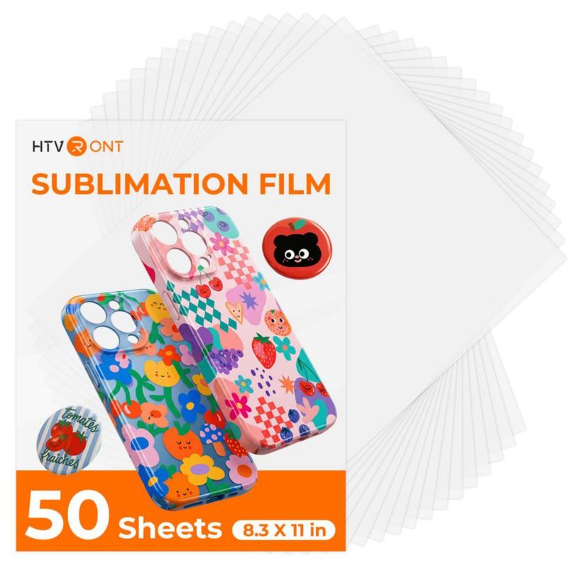 Film de Sublimación HTVRONT A4 - Paquete de 50 Hojas para Fundas de Teléfono