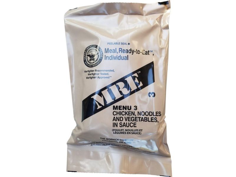 Ración MRE de Pollo con Fideos 2018 - Excedente Militar