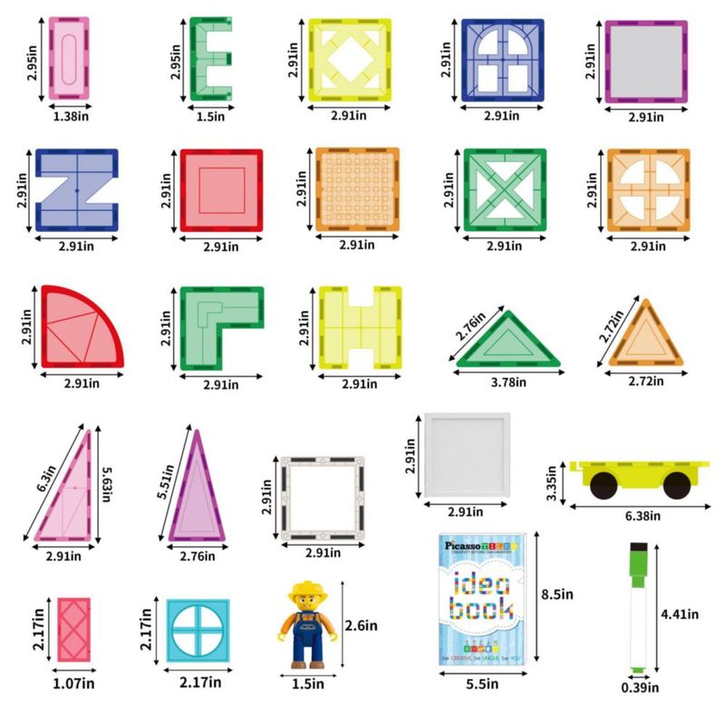 Bloques de Construcción PicassoTiles 350 piezas – Set de Aprendizaje STEM