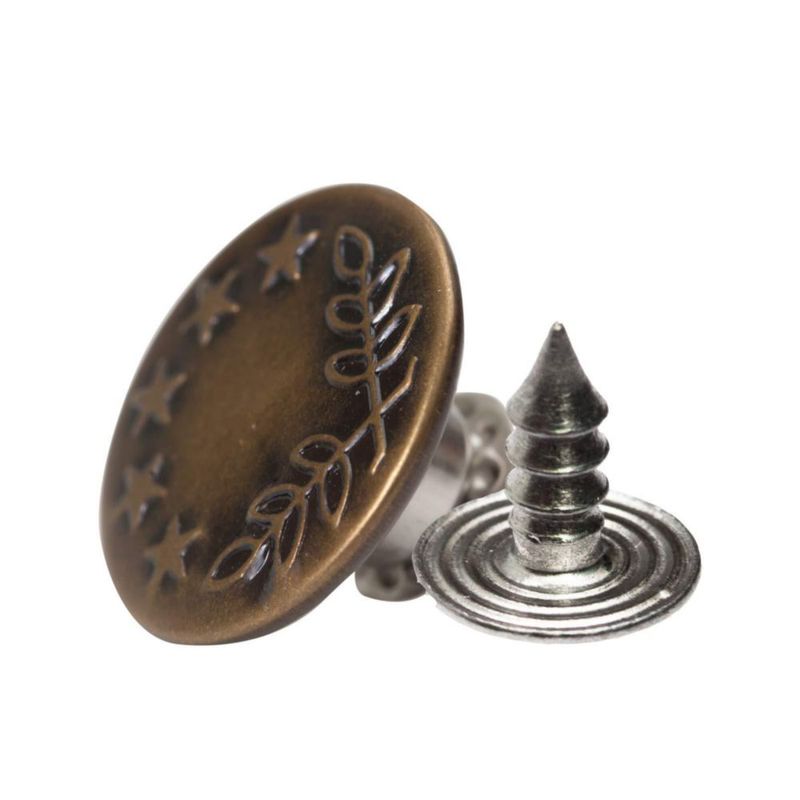 Kit de reparación de botones a presión de metal MASONEE 17 cm para pantalones y jeans