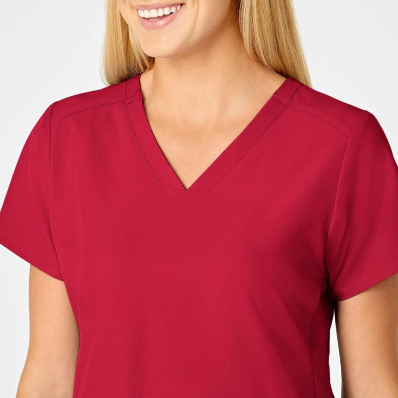 Blusa de Uniforme WINK W123 Cuello en V Roja Talla M