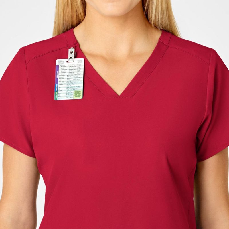 Blusa de Uniforme WINK W123 Cuello en V Roja Talla M