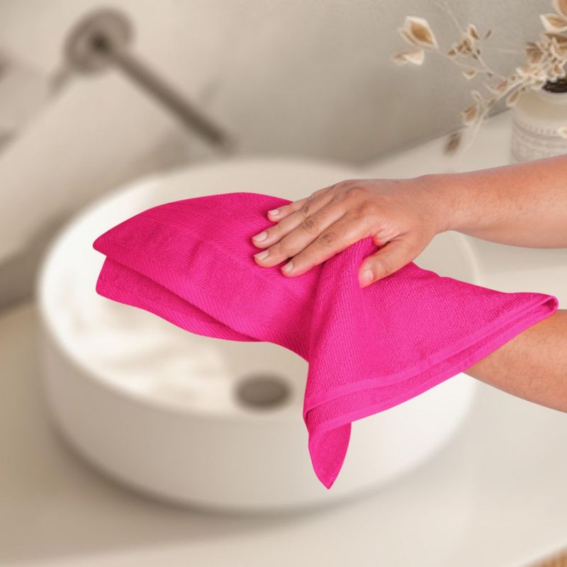 Toalla de mano BOUTIQUO 41x71 cm 6 piezas Rosa intenso