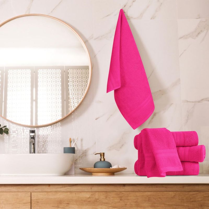 Toalla de mano BOUTIQUO 41x71 cm 6 piezas Rosa intenso