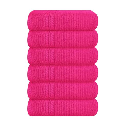 Toalla de mano BOUTIQUO 41x71 cm 6 piezas Rosa intenso